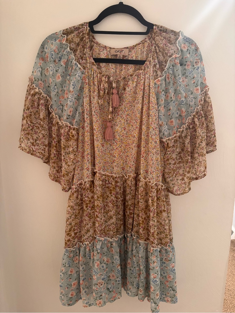 Boho Floral Tiered Top